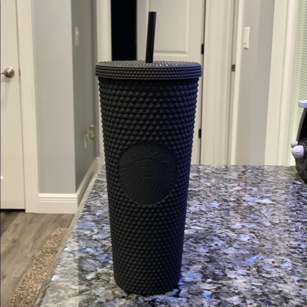 Matte Black Studded Starbucks Cup